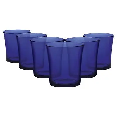 £12.99 • Buy 6x Duralex Lys Tumbler Glasses Water Whiskey Drinking Cup Set 210ml Sapphire