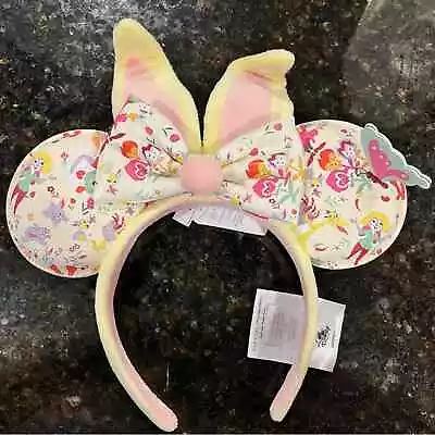 Disney Parks Minnie Mouse Easter Spring Reigning Rabbits Bunny Ear Headband NEW • $26