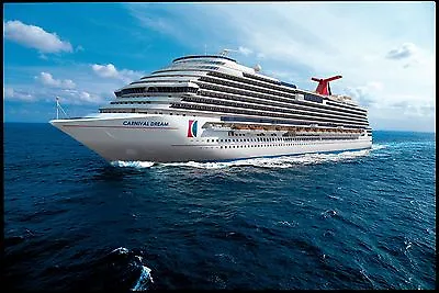 Carnival Dream Cruise Ship Poster | 24 X 36 Inch | Vacation | Sea • $23.99