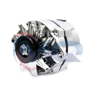 $80.99 • Buy 1* Alternator 105A Chrome Street Rod Gm High Amp Output One 1 Wire 47-4834 10Si