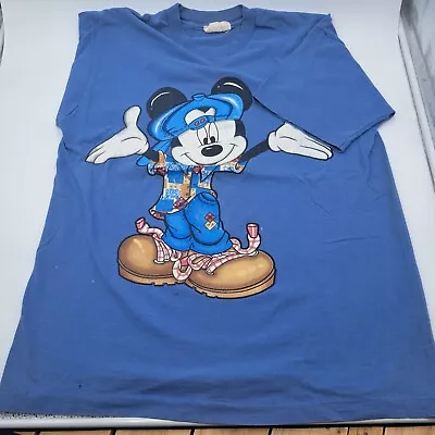 Vintage Mickey Mouse T Shirt Mens Large Jerry Leigh Single Stitch Made In USA • $14.88