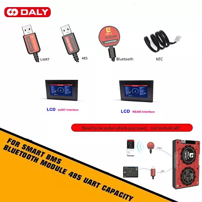 Daly BMS Parts Bluetooth Module/485/UART / Temperature Sensor/ LCD Display Lot • $8.18