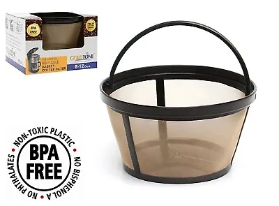 GoldTone Reusable 8-12 Cup Basket Coffee Filter For Mr. Coffee Makers Permanent • $7.99