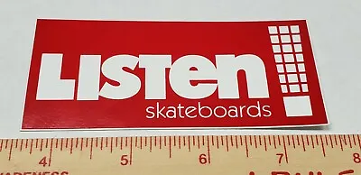 VTG 90's LISTEN DANNY MONTOYA ROB GONZALES BRIAN PAZ NOS SKATEBOARD DECK STICKER • $8.99