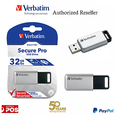 ($0 P&H) VERBATIM 98664 Store N Go Secure Pro USB 3 Flash Drive 16GB • $49.85