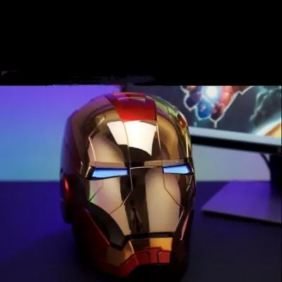 US1:1 Iron Man MK5 Jarvis Deformable Voice Control Wearable Helmet Electroplated • $180.99