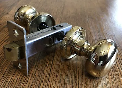 Baldwin Brass Interior Door Mortise And Knobs Set Very Good USED Solid Brass S • $39.95