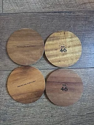 Makers Mark Whiskey 46 Wood Coasters Bourbon Kentucky Whisky SET OF 4 • $5