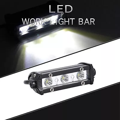 Car LED Work Lights Single Row 9W Bright Motorcycle Spot Driving Auxiliary Spotl • $15.97