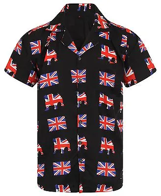 Loud Mens Aloha Hawaiian Shirt Union Jack Stag Britain England Bbq Beer Brexit • £10.99