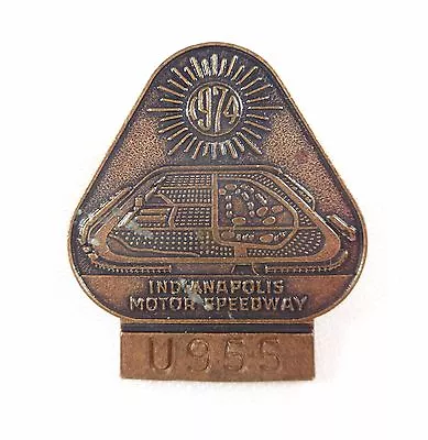1974 Indianapolis 500 Bronze Pit Badge #U955 Johnny Rutherford McLaren/Offy • $29.99