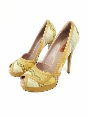 £135 • Buy Missoni Beige Patterned Shoes Size 7