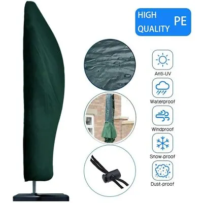 £8.95 • Buy Waterproof Cantilever Banana Hanging Outdoor Garden Patio Umbrella Parasol Cover