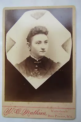 Antique Cabinet Card Photo Of A Victorian Lady In Remembrance Funeral Card • $12.75