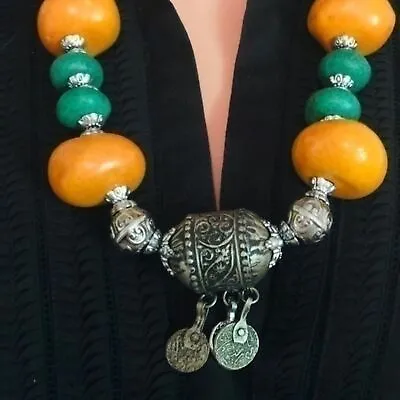 Moroccan Berber Statement Necklace • $80