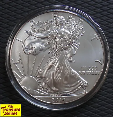 $26 • Buy 2014 USA American Eagle ONE DOLLAR S$1 .999 Fine Silver 1 OZ-T Troy Bullion Coin