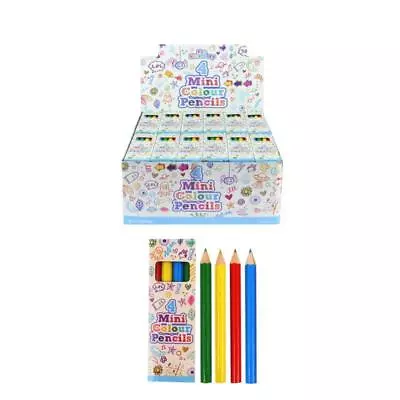 Henbrandt 4 Mini Colouring Pencils Party Bag Filler Toys  • £5.49