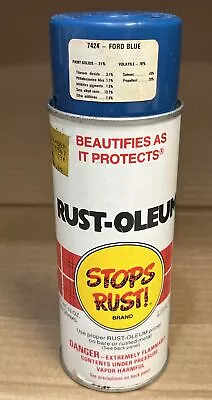 Vintage Rust Oleum Spray Paint Can Ford Blue Number 7424 From 1983 Empty Can • $45