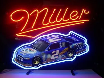 Neon Light Sign Lamp For Miller Lite Beer 17 X14  Nascar #2 Kurt Busch Racing • $120.98