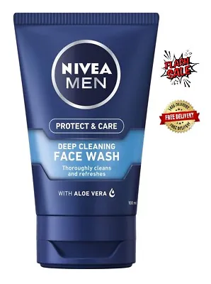 £3.39 • Buy NIVEA MEN Deep Cleaning Face Wash Protect & Care 100 Ml NEW