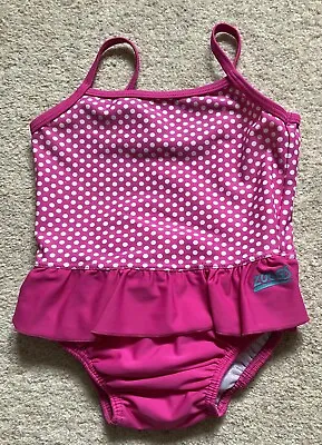 Baby Girls Zoggs Swimming Costume With Nappy 12-24 Months • £1.90