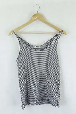 Zara Stripe Black And White Top S By Reluv Clothing • $9.91