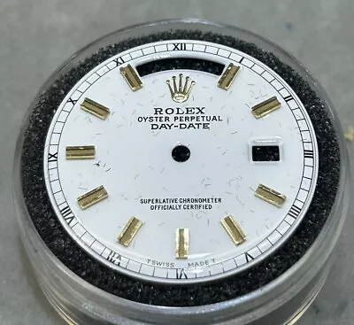 Rolex Mens NonQuick President White Dial Gold Claw Stick Marker 1803 Refinished • $950