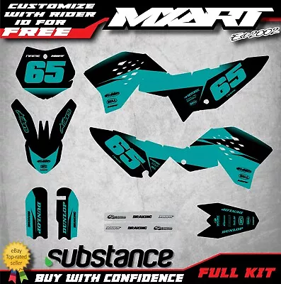 Full Graphics Kit Stickers Fits KTM 65 2009 - 2015 Models GROOVE TEAL STYLE  • $199.90