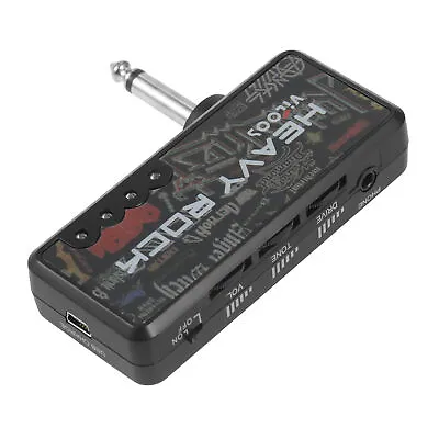 VITOOS Heavy Rock Electric Guitar Plug Mini Headphone Amp Amplifier Portable • $15.59