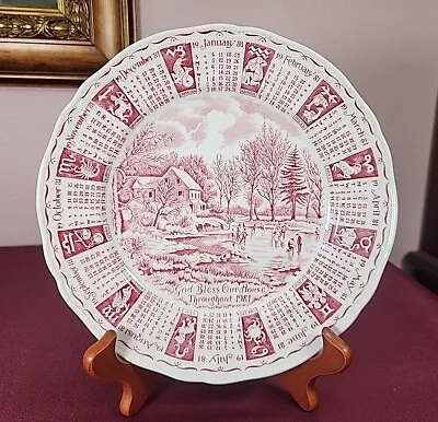 Myott Meakin Staffordshire England CALENDAR PLATE God Bless Our House 1981 • $15