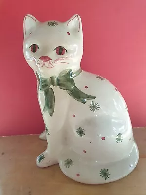 Vintage Ceramic Cat Hand Painted At Rye Studio Pottery  6   🐈 • £25