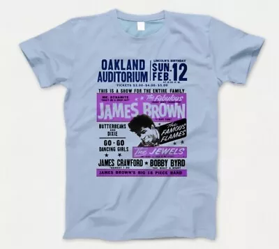 James Brown Poster T Shirt 620 Music Soul Funk Oakland Famous Flames Bobby Byrd • £12.95