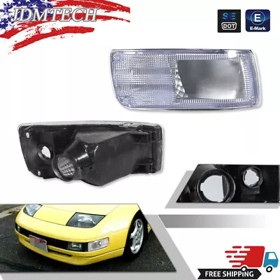 2x Clear Front Bumper Turn Signal Lights Housings Kit For 90-96 Nissan 300ZX Z32 • $49.99