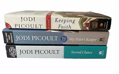 Jodi Picoult Book Set Of 3 My Sisters Keeper Keeping Faith & Second Glance ￼ • $9