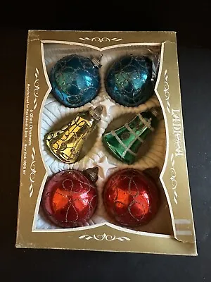 Vintage Lanissa Christmas Ornaments Bells Set Of 6 West Germany Shiny Bright • $24.95