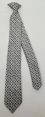 George Childrens Clip On Tie In Burgundy/White/Gray Polyester Neck Tie -DESIGNER • $9.79