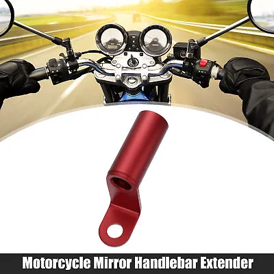 Motorcycle Rearview Mirror Handlebar Extender Holder 10mm Aluminum Alloy • $7.99