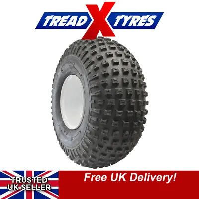 NEW 22x11.00-8 Knobby ATV Tyre On 4 Stud Rim Trailer Quad Wheel - 100mm PCD Rim. • £68.99