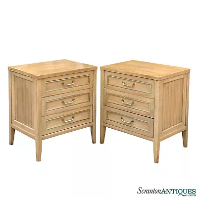 Mid-Century Hollywood Regency Nightstand End Tables By American Of Martinsville • $1100