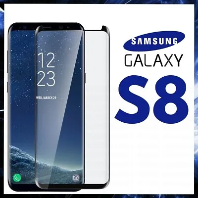 For SAMSUNG GALAXY S8 CURVED SCREEN PROTECTOR 9D FULL COVER GORILLA GLASS S 8 • $11.39