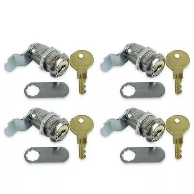 $24.99 • Buy RV Trailer Motorhome Storage Compartment Door Cam Locks 1 1/8  4 Pcs Keyed Alike