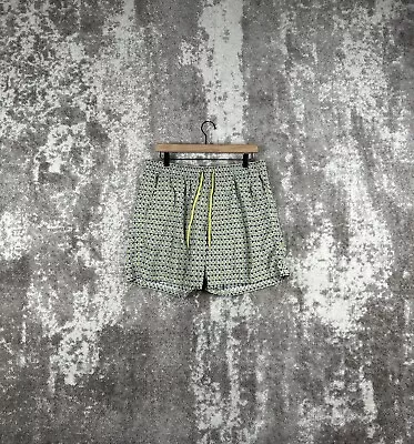 J Crew Swim Trunks Large Men’s Green Geometric Print Mesh Lined Shorts  • $12.99