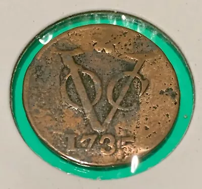 1735 Dutch Netherlands Colonial VOC Duit Holland “New York Penny” Coin • $11.99