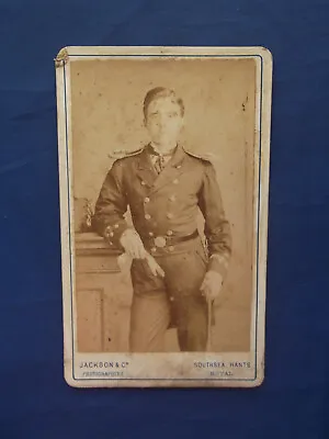 Young Man In Military Uniform - Jackson & Co. Photographers Southsea Hants CDV • £7