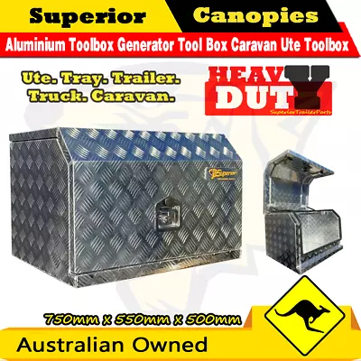 750 X 550 X 500 Aluminium Toolbox Generator Tool Box Caravan Ute Toolbox • $299.99