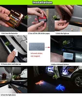 $17.74 • Buy Wireless Car Door Projector Welcome Courtesy Ghost Shadow Laser Light For