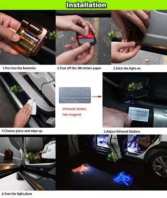$17.74 • Buy Wireless Car Door Projector Welcome Courtesy Ghost Shadow Laser Light For