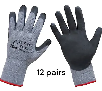 LATEX COATED Work Gloves Safety PPE Rubber Builder Garden Trade • £9.90