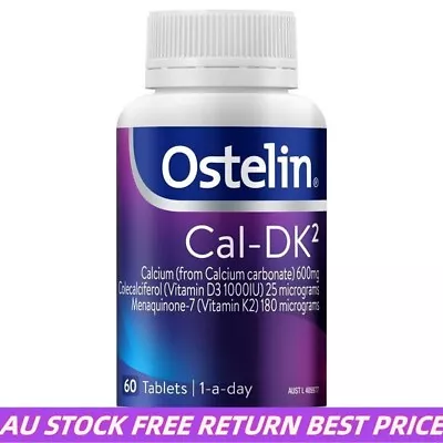 Ostelin Cal-DK2 60 Tablets Calcium Vitamin D3 + K2 Strong & Healthy Bones • $24.29