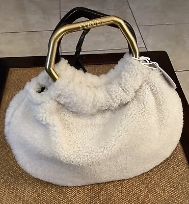 Staud Camille Shearling Cream Handbag • $159
